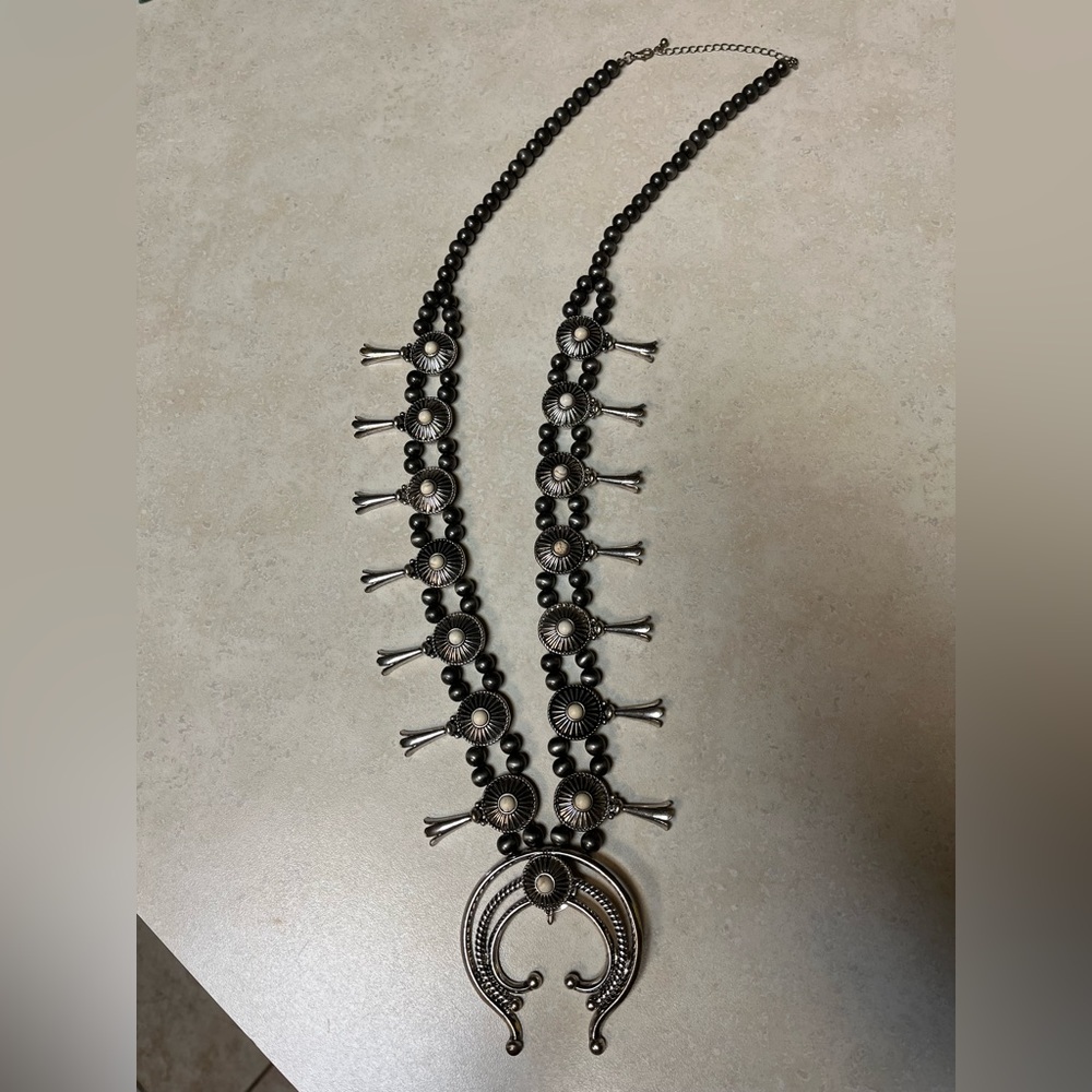 Faux Silver Squash Blossom